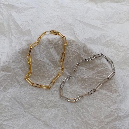 Silvology 925 Sterling Silver Wide Chain Bracelets for Women Temperament Minimalist Cold Style Match Cuff Bracelets Fine Jewelry