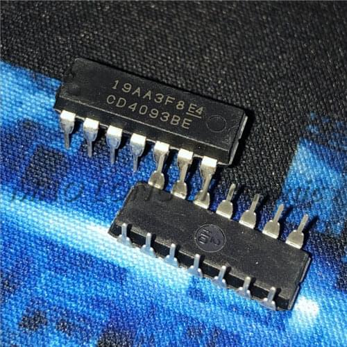 10PCS/LOT CD4093BE HCF4093BE DIP14 CD4093 DIP 4093 DIP-14 4093BE new and original IC In Stock