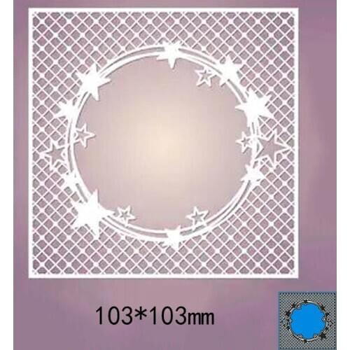 103*103mm new Arrival Cutting Dies star with square Stencil DIY Scrapbook Photo Album Embossing Decor Paper Card Craft Template