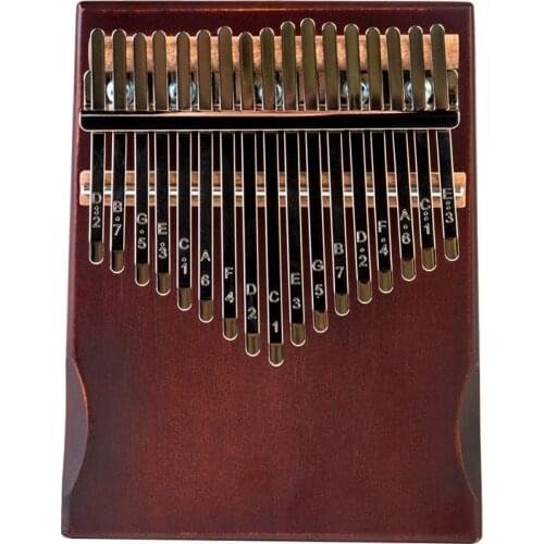 17 Key Dark Color Kalimba Thumb Piano Finger Sanza Mbira High-Quality Solid Wood Body Keyboard Musical Instrument for Kids