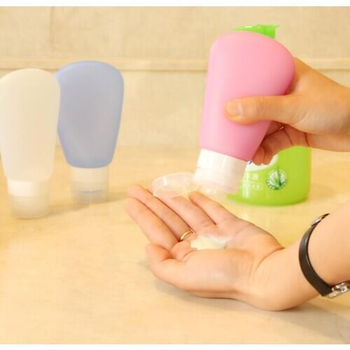 2pcs 37ml Portable Refillable Squeeze Bottles One Hand Press Cap Travel-Great for Dispensing Lotions Shampoos and Massage Oils