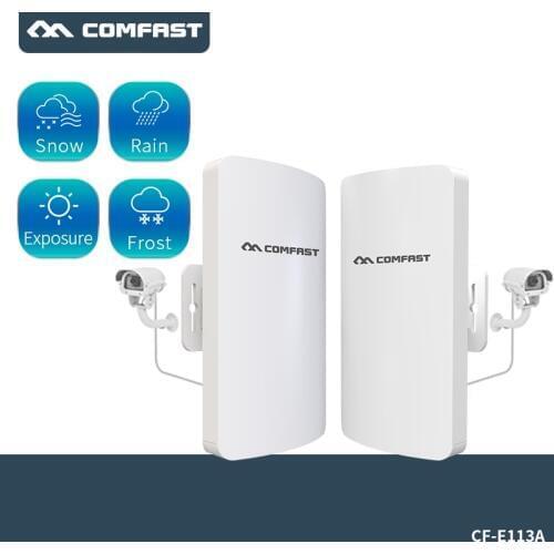 2Pcs COMFAST Outdoor WIFI CPE 300Mbps 5.8Ghz Mini Wireless AP Bridge Access Point 11dBi WI-FI Antenna 802.11a/an Nanostation