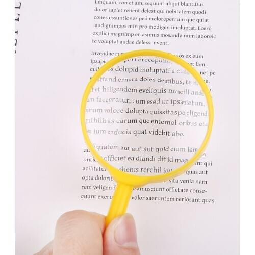 2020 New Portable Handheld Magnifier 60mm 3X Magnifying Loupe Reading Glass Lens Kids Toy