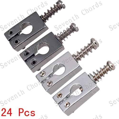 24 Pcs Bridge String Saddles for Electric Guitar Replacement Parts