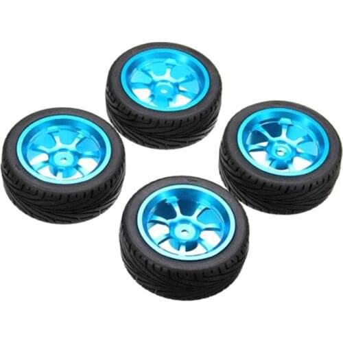 4pcs Alloy Rims & Tires RC Car Wheels for 1/18 WLtoys A959-B A979-B A959 A969