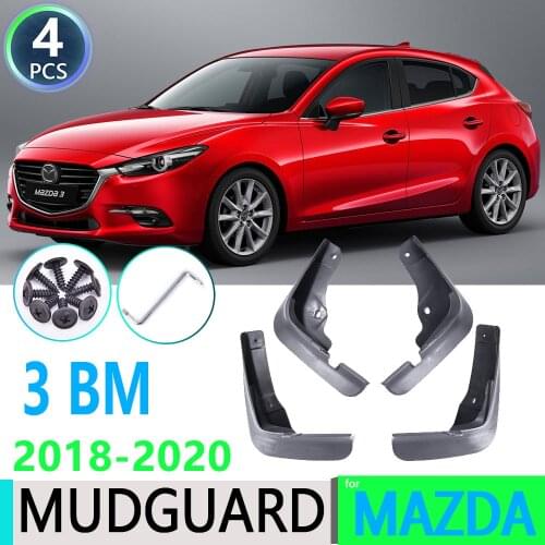 For Mazda 3 BM Axela Hatchback 2014~2018 4 PCS Front Rear Fender Mudguard Mud Flaps Guard Splash Flap Mudguards Car Accessories