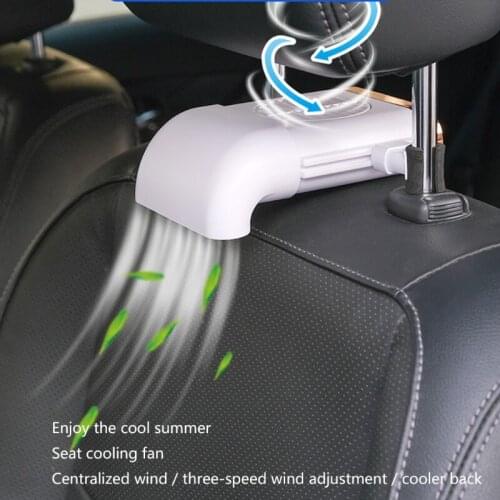 Car Back Seat Mini USB Fan Foldable Silent Fan Three Grade Wind Speed Adjustable