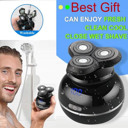 Electric Shaver for Men 5 in 1 Waterproof Razor Beard Trimmer Grooming Kit with Nose Trimmer Hair Clipper Face Cleansing Brush