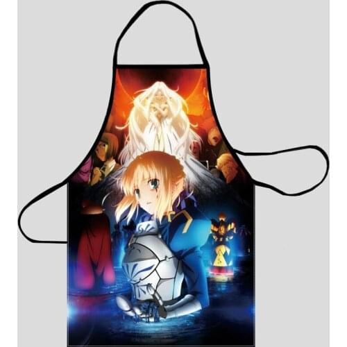 Fate Zero Kitchen Aprons For Women Oxford Fabric Cleaning Pinafore Home Cooking Accessories Apron