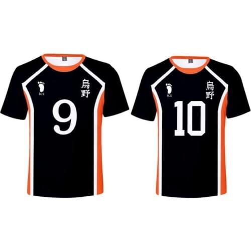 Japan Anime Haikyuu Cosplay T Shirt Men Karasuno High School Hinata Shoyo Kageyama Tobio Funny Tshirts Graphic Tees Streetwear