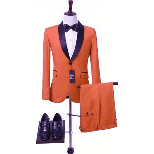 Handsome Groomsmen Shawl Lapel Groom Tuxedos Wedding Dress Men Suits Blazer Prom Dinner (Jacket+Pants+Tie) K284