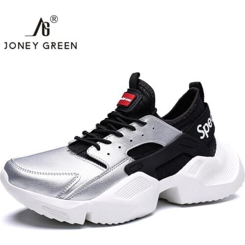 Fashionable Running Shoes For Men Thick bottom Summer Breathable Non-slip Popular Jogging Sneakers Sport Shoes Men Chunky Shoes
