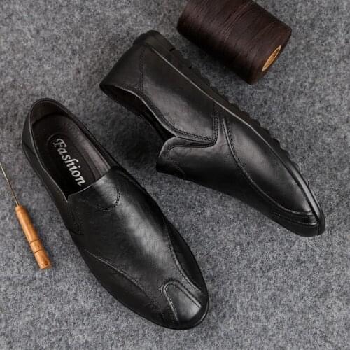 Loafers Mens Slip on Moccasins Casual Driving Shoes Boat Shoes Breathable PU Leather Suit Shoes Dress Shoes