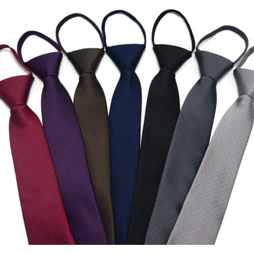 Zipper Tie Slacker Casual Polyester Fashionable 6cm Korean Narrow ZIP Fastener Necktie Men Business Choker Strips Solid