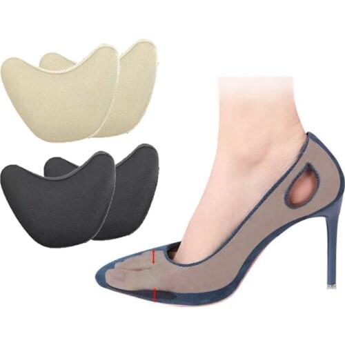 New 1Pair Half Forefoot Insert Toe Plug Cushion Protector Big Shoes Toe Front Filler