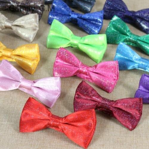 Free Shipping NEW Classic Sequins Bowtie Fashion Neckwear Adjustable Man Wedding BowTie solid Polyester Leisure Bowties for man