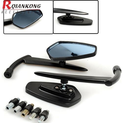 One Set Universal Motorcycle Mirror Moto Handlebar End Side Rearview Mirrors Accessories For Yamaha Suzuki Kawasaki Racing Bike