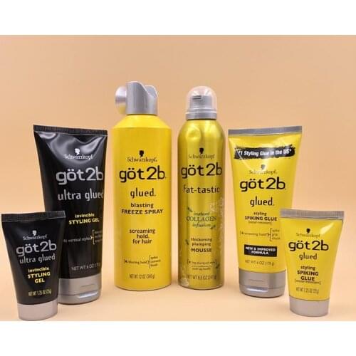Got 2b spray human hair styling gel got2b spray glued 1.25 oz / 6 oz Freeze Spray Ultra Glued Invincible Styling Hair Gel