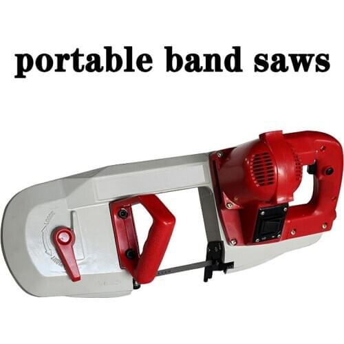 220V 735W Portable Metal Band Saw Metal-Cutting Band Sawing Machine Can Turn Angle Tools Wood Pplastic Cutter