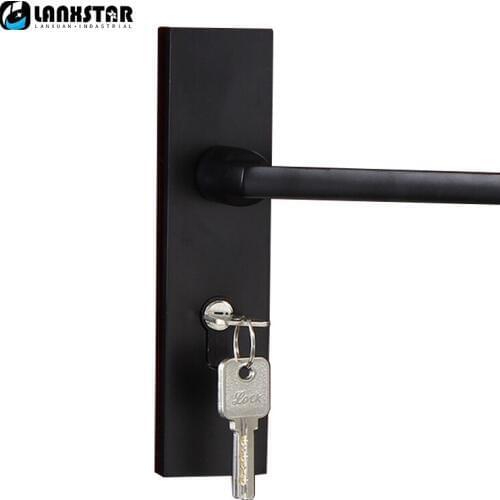 Factory Direct Sales Sub Black Color High Quality Space Aluminum Door Lock Silent Lockcore Room Door-lock Customized Handle-lock