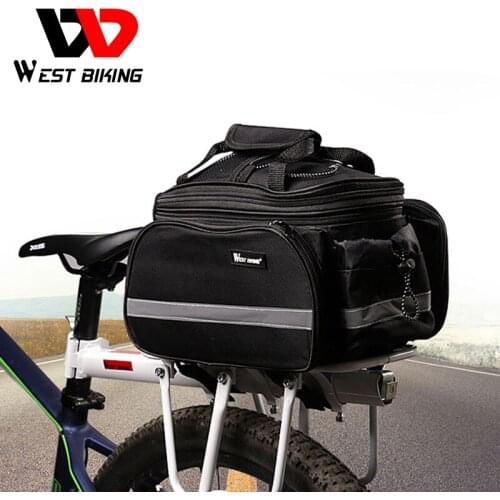 WEST BIKING Bicycle Pannier Bags 20L Large Capacity Tail Rear 3 In 1 Trunk Bag MTB Road Bike Pannier Bags Waterproof Cycling Bag