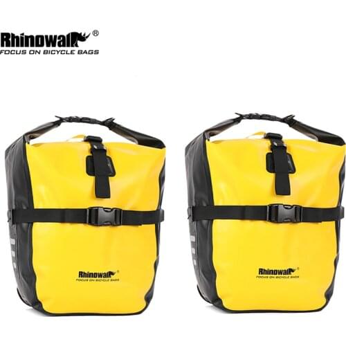 Rhinowalk 2021 New 20L Waterproof Bicycle Pannier Bag Bike Accessories Portable Bike Bag Trunk Pack Cycling Travel Cycling Bag