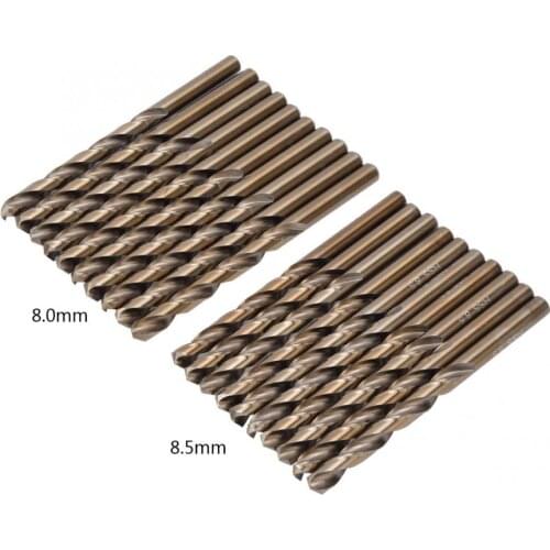 8mm/8.5mm 1 Box Drill Bits High Steel Stainless Steel Iron Drilling Tool for Electric Drills