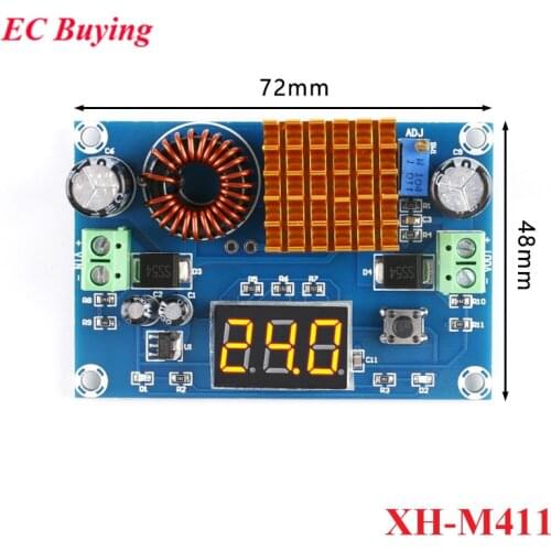 XH-M411 DC 3V-35V to DC 5V-45V Boost Converter Module Voltage Regulator Adjustable Step Up Voltmeter Digital Display Module