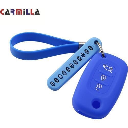3 Buttons Silicone Car Key Protector Case Phone Number Key Chain Card Cover for LADA Vesta Granta XRay Kalina Priora Sedan Sport