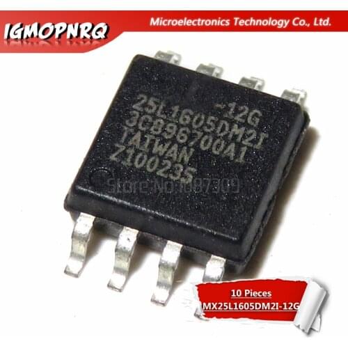 10PCS MX25L1605DM2I-12G SOP MX25L1605 SOP8 25L1605DM2I SOP-8 25L1605DM2I-12G 25L1605