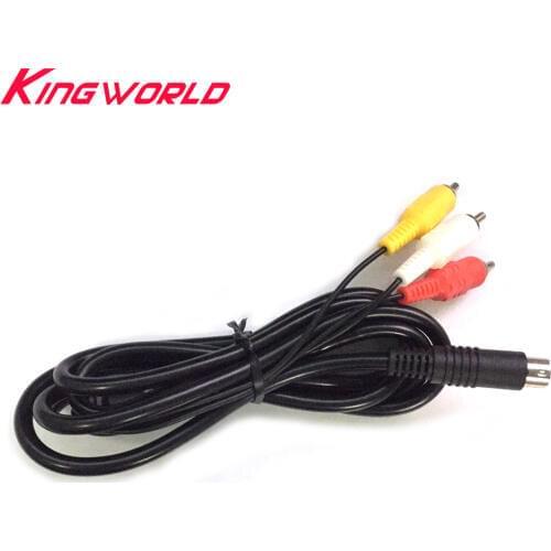 10pcs New AV Cable 9 pin for SEGA Mega Drive 2 RCA Cord for SEGA Genesis 2 Audio Video AV Cord 6ft RCA