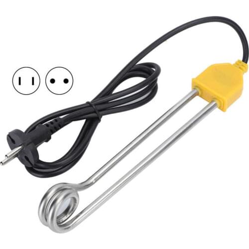 1000W Portable Stainless Steel Immersion Water Heater for Heating Coffee Tea Drinking 1.5m Heating Element