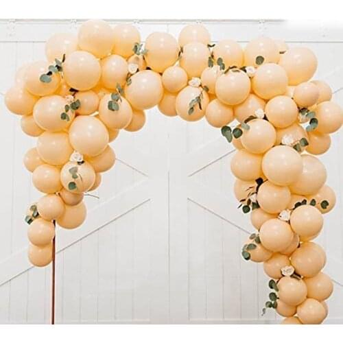 102pcs/Lot Coffee Latex Balloons Arch Kit Skin Color Latex Garland Balloons Baby Shower Supplies Backdrop Wedding Party Decor