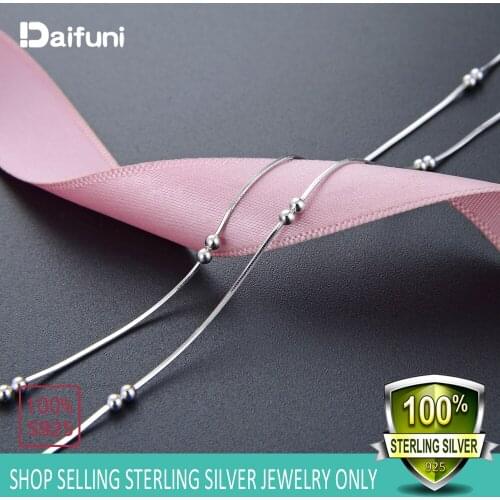 16" 925 Sterling Silver Jewelry Necklace Chains Singapore Curb Snake Jewellery Accessories With Clavicle Chain String of Beads