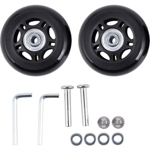 2 Set Luggage Suitcase Replacement Wheels Axles and Wrench Repair set OD 68mm
