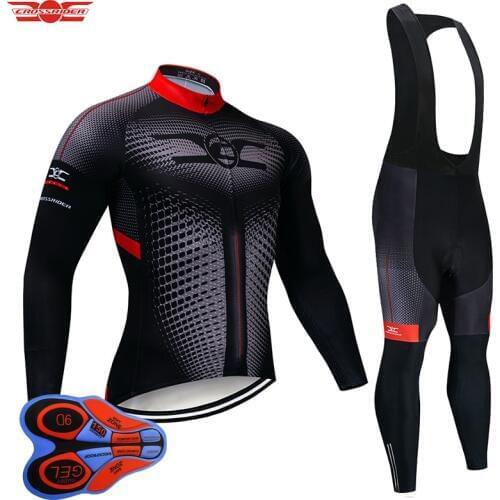 2021 Black Cycling Jersey 9D Bib Set MTB Uniform Bicycle Clothing Quick Dry Bike Wear Ropa Ciclismo Mens Long Maillot Culotte