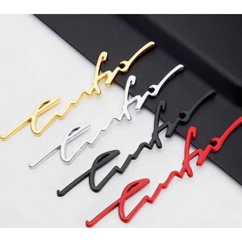 3D Metal Car Stickers Emblem Trunk Badge Auto Decals for Turbo Logo BMW Ford Nissan Toyota Honda Volvo Jeep Opel