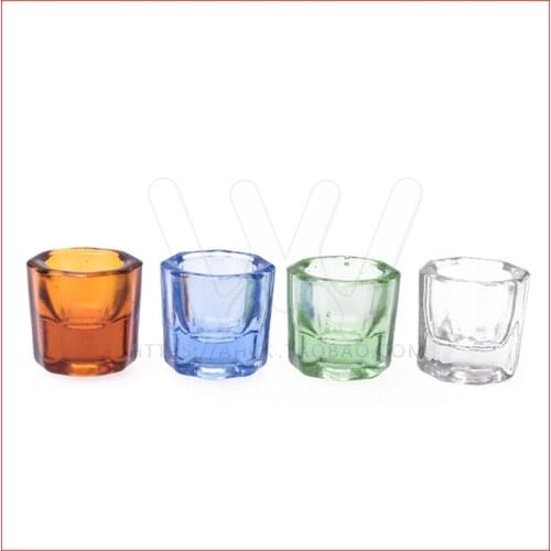 4Pcs Glass Dappen Dishes Tiny Mixing Bowls Glassware Dental Instruments Tool