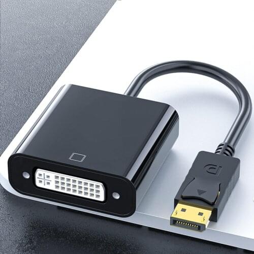 1080P DP to DVI Adapter DisplayPort Display Port to DVI Cable Adapter Converter Male to Female for Monitor Projector Displays