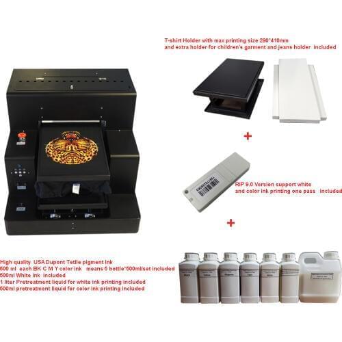 A3 size Automatic DTG garment printer for T-SHIRT Jeans Sweater etc printing Machine