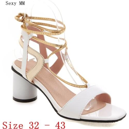 Peep Toe Women High Heel Sandals Shoes Woman High Heels Ladies Gladiator Sandals Pumps Small Plus Size 32 33 - 40 41 42 43