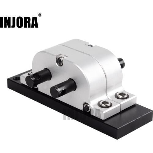INJORA 1:1 Gear Ratio Metal Gearbox Transfer Case Mount for 1:14 Tamiya Truck & 1:10 RC Crawler Axial SCX10 D90