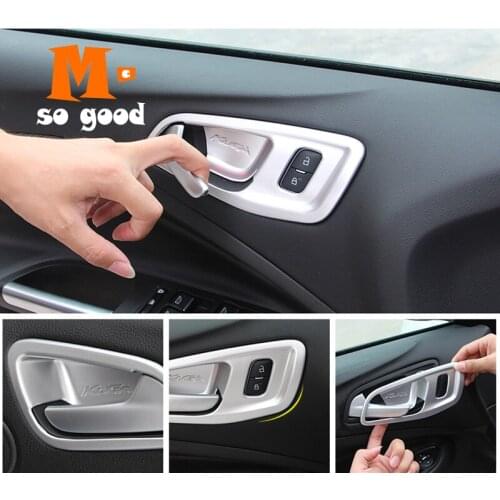 For Ford Escape Kuga 2013/14/15/16/17/18 ABS Chrome Interior Door Handle Catch Cover Bowl Trim Surround Frame Garnish 4pcs
