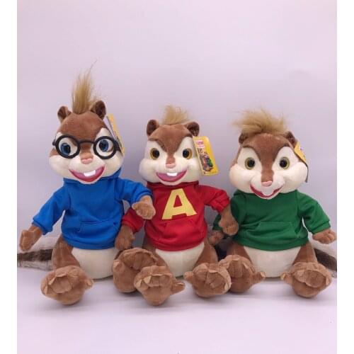 Alvin and Chipmunks Simon Theodore Plush Toy Soft Stuffed Doll Cute Squirrel Kids Gift 50cm