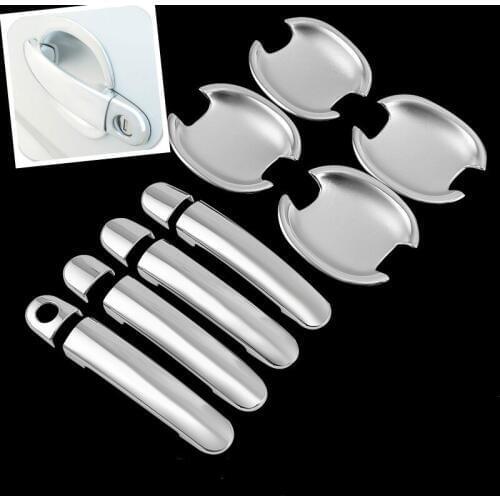 FUNDUOO For VW Passat B5 B5.5 1998 1999 2000 2001 2002 - 2005 VW Polo 2003 - 2009 New Chrome Door Handle + Cup Bowl Cover trim