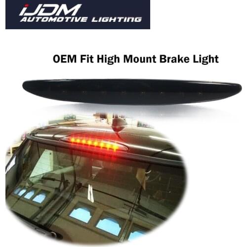 IJDM For 2002-2006 First Gen MINI Cooper 1PC Smoked Lens Super Bright Red LED High Mount Brake Light, Third 3rd Brake Stop Light