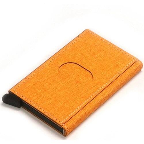 Bycobecy 2021 Metal Men Credit Card Holder Rfid Blocking Box Mini Slim Wallet Automatic Pop Up Business Card Case Protector