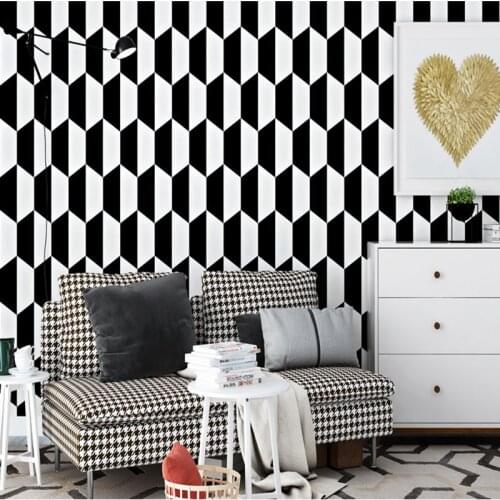 Wallpaper for kids room 3D White,Black Design Wallpapers For Bedroom Wall Covering Geometric Home Decor Living Room Wallpaper 3D
