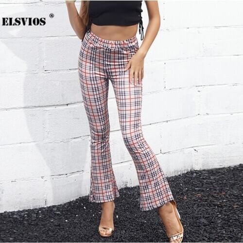 Autumn New Fashion Women Leopard Print Fared Pants Casual High-waist Wide-leg Cool pants Elegant Streetwear Slim Sport Long Pant