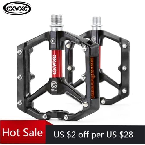 CXWXC Flat Bicycle Pedals Ultralight MTB Road Bike Pedals Aluminum Alloy Wide Platform Sealed Bearing Pedales Bike Accessories